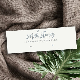 Minimale Script Black Gray White Ohrring Anzeige Mini Visitenkarte