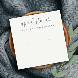 Minimale Script Black Gray White Ohrring Anzeige Quadratische Visitenkarte