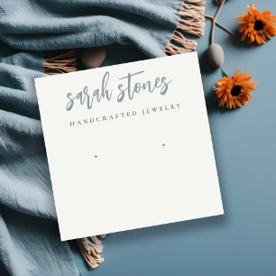 Minimale Script Black Gray White Ohrring Anzeige Quadratische Visitenkarte