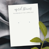 Minimale Script Black Gray White Ohrring Anzeige Visitenkarte