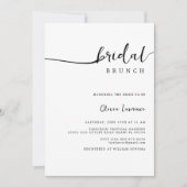 Minimale Script Brautbrunch Einladung (Vorderseite)
