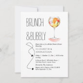 Minimale Script Bridal Dusche Einladung (Vorderseite)