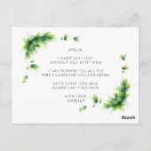 Minimale Script Bridesmaid Vorschlagskarte mit Fot Postkarte (Rückseite)