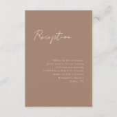 Minimale Script-Empfang-Abschlusskarte Begleitkarte (Vorderseite)