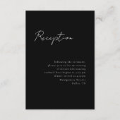 Minimale Script-Empfang-Abschlusskarte Begleitkarte (Vorderseite)