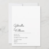 Minimale Script-Foto-Hochzeit ändern das Datum Save The Date (Vorderseite)
