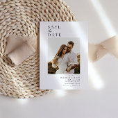 Minimale Script-Foto-Hochzeit Save The Date