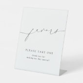 Minimale Script-Gastgeschenke Hochzeiten bitte ein Sockelschild (Vorderseite)