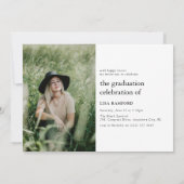 Minimale Script Graduate Foto Graduation Party Einladung (Rückseite)