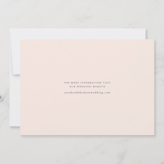 Minimale Script-Hochzeit 3 Foto Save The Date (Rückseite)