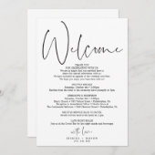 Minimale Script Hochzeit - Begrüßung Programm (Vorne/Hinten)