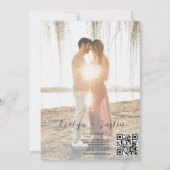 Minimale Script-Hochzeit Einladung (Rückseite)