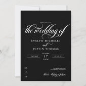 Minimale Script-Hochzeit Einladung (Vorderseite)