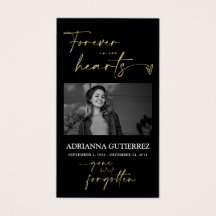 Minimale Script Memorial Foto Beileid Gebetskarte