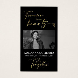 Minimale Script Memorial Foto Beileid Gebetskarte