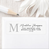 Minimale Script Moderne Schwarz-weiße Monogram-Adr (Insitu)