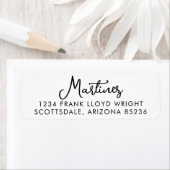 Minimale Script Moderne Typografie-Rücksendeadress (Insitu)