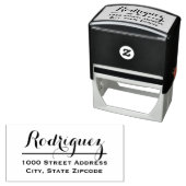 Minimale Script-Nachname-Rücksendeadresse Permastempel (Beispiel)