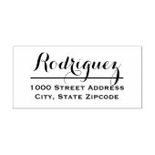 Minimale Script-Nachname-Rücksendeadresse Permastempel (Design)