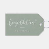 Minimale Script Personalisierte Gratulationen Sage Geschenkanhänger (Vorderseite (Horizontal))