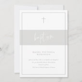 Minimale Script religiöse Taufe Einladung (Vorderseite)