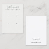 Minimale Script Schwarz-Weiß-2-Ohrenanzeige Visitenkarte (Vorne/Hinten)