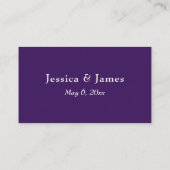 Minimale Script Typografie Dunkle Lila Vielen Dank Begleitkarte (Rückseite)