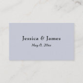 Minimale Script Typografie Dusty Blue Vielen Dank Begleitkarte (Rückseite)