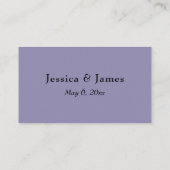 Minimale Script Typografie Dusty Lila Danke Begleitkarte (Rückseite)