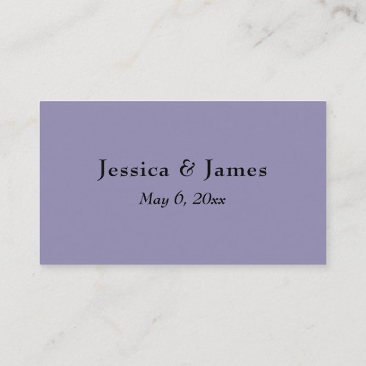 Minimale Script Typografie Dusty Lila Danke Begleitkarte (Rückseite)