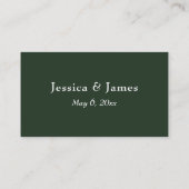 Minimale Script Typografie Evergreen Vielen Dank Begleitkarte (Rückseite)