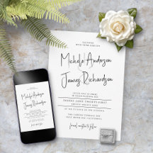 Minimale Script Typografie Formal Wedding