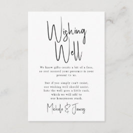 Minimale Script Typografie Hochzeit wünschend gut Begleitkarte