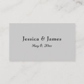 Minimale Script Typografie Light Gray Vielen Dank Begleitkarte (Rückseite)