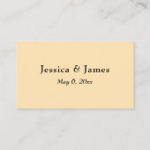 Minimale Script Typografie Light Peach Vielen Dank Begleitkarte (Rückseite)