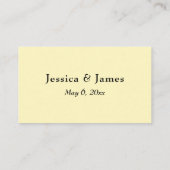 Minimale Script Typografie Light Yellow Vielen Dan Begleitkarte (Rückseite)