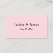 Minimale Script Typografie Pastel Pink Vielen Dank Begleitkarte (Rückseite)