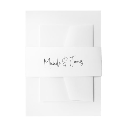 Minimale Script Typografy Wedding Einladungsbanderole (Vorderseite Beispiel)