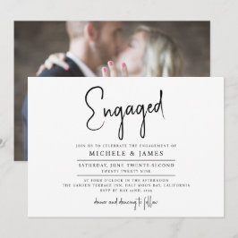 Minimale Script Typografy Wedding Verlobung Einladung