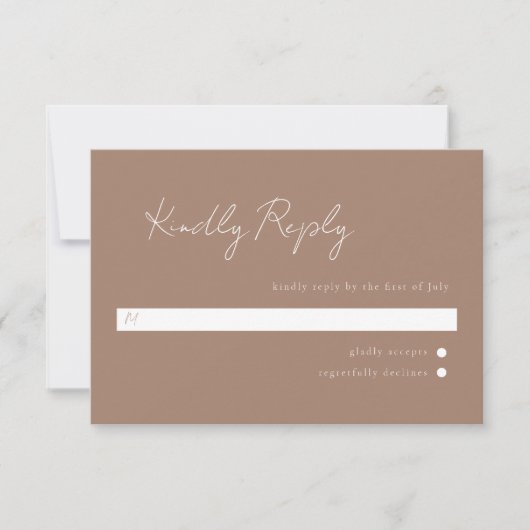 Minimale Script-UAwg RSVP Karte (Vorderseite)