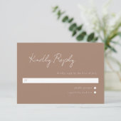 Minimale Script-UAwg RSVP Karte (Stehend Vorderseite)