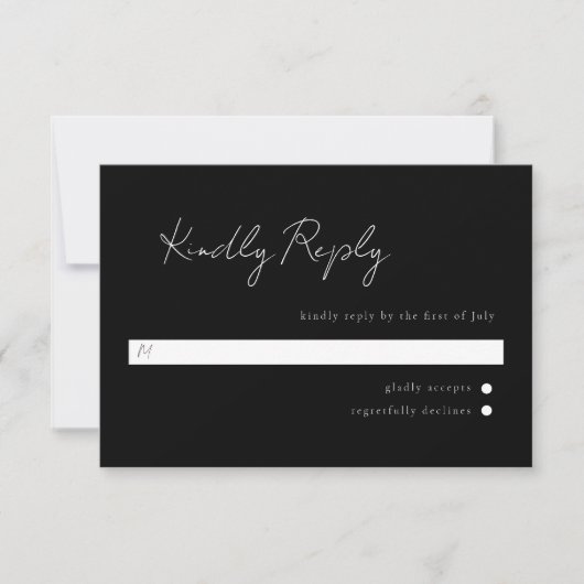 Minimale Script-UAwg RSVP Karte (Vorderseite)