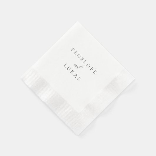 Minimale Script Wedding Napkin Serviette (Ecke)