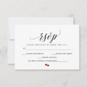 Minimale Script-Wedding RSVP Moderne Antwortkarte Einladung (Vorderseite)