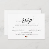 Minimale Script-Wedding RSVP Moderne Antwortkarte Einladung (Vorne/Hinten)