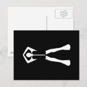 Minimale Scuba Diver Postkarte - Einfach sauber (Vorne/Hinten)