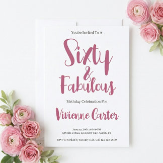 Minimale sechzigste und fantastische 60. Geburtsta Einladung