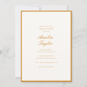 Minimale Senf-Scriptur-Cream-Klassische-Brautparty Einladung (Vorderseite)