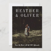 Minimale Serif Foto Save The Date (Vorderseite)