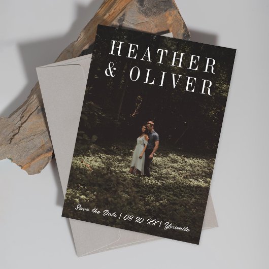 Minimale Serif Foto Save The Date